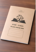 Carnet en kraft naturel, écologique, cahier d'exercices pour étudiants, design simple, cahier d'écriture