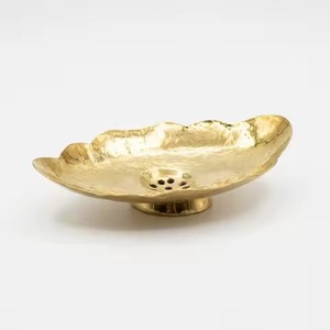 Rust Free Golden Color Oval Metal Soap Stand Minimalist Design Easy To Clean <b>Bathroom</b> <b>Accessory</b> Soap Dish - Product Image 1