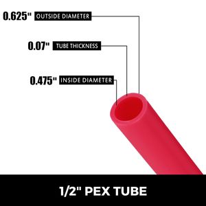 ท่อ PEX ขนาด 1/2 นิ้ว x 900 ฟุต พร้อมแผ่นกั้นออกซิเจน EVOH สำหรับระบบทำความร้อนใต้พื้นแบบรังสีในบ้านและอาคารพาณิชย์ ระบบ HVAC - Product Image 2