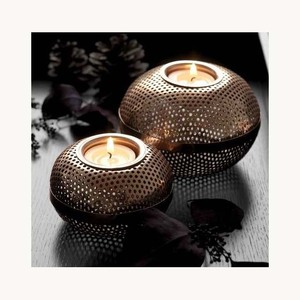 Stylish <b>Hammered</b> Metal Tealight Candle <b>Holder</b> New Design Customized Decorative Tealight Stand New Arrival - Product Image 3
