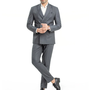 Nouvelle Arrivée 2026 – Ensemble Trois Pièces Formel Uni Marron : Pantalon, Veste et Blazer en Polyester pour Hommes (Costume de Smoking) - Product Image 1