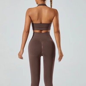 Conjuntos Deportivos de 2 Piezas para Mujer, Diseño a Rayas, Transpirables, Cintura Alta, Levanta Glúteos, para Gimnasio, Fitness, Yoga - Product Image 4