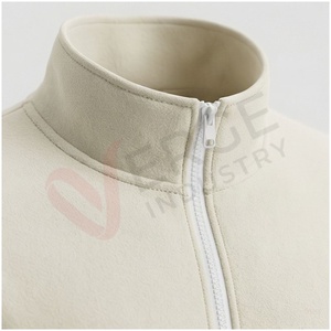 Ensemble de survêtement unisexe à manches longues, col montant, fermeture éclair sur le devant, couleur unie, respirant, coupe décontractée, pour l'automne - Product Image 4