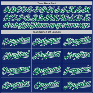 Juego de Fuentes Personalizadas para Camisetas de Béisbol, Letras y Números Blancos y Verdes, Diseño de Logotipo Frontal Serigrafiado en Tela Tackle Twill - Product Image 4
