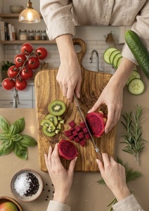Planche à découper en bois antidérapante très demandée, qualité supérieure, idéale pour couper facilement la viande et les légumes - Product Image 4