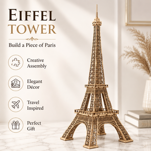 Modèle de puzzle 3D en bois de la Tour Eiffel de qualité supérieure pour une décoration élégante de la maison ou du bureau, inspiré de Paris, cadeau créatif à assembler pour adultes - Product Image 2