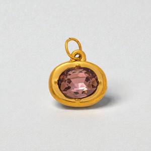 จี้เงินแท้ 925 ประดับพลอยควอตซ์สีชมพูรูปไข่ขนาด 6x8 มม. ขายส่ง - Product Image 1