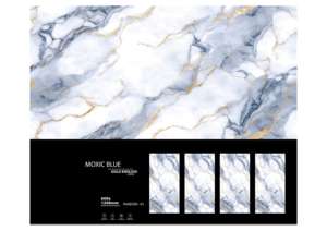 Carreaux de sol et de mur en porcelaine dorée de luxe, format grand carrelage 600x1200, pour villa, appartement, hôtel, bureau - Product Image 3