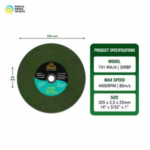 Disque de coupe en métal de haute qualité de 14 pouces, disque de coupe abrasif 355x2.5x25mm pour la coupe de l'acier et de l'acier inoxydable - Product Image 5