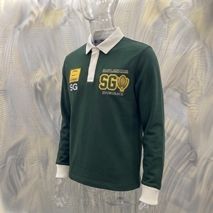 Maillot de rugby Snowgrace à manches longues, col rabattu, logo brodé, coupe classique pour homme, chemise de sport pour adulte - Product Image 4