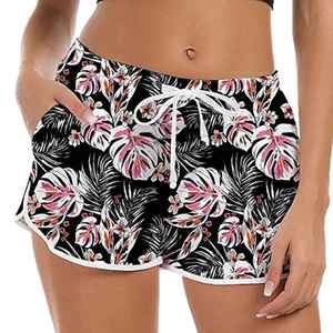 Sublimation Knit Fabric Textured Surface Breathable Moisture Control Cozy Home <b>Lounge</b> Relaxed Apparel Casual <b>Shorts</b> <b>Women</b> - Product Image 2