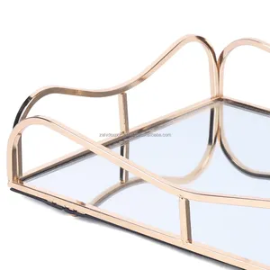 ถาดเสิร์ฟชาและกาแฟสแตนเลสแบบมินิมอล อุปกรณ์ร้านอาหารและโรงแรม Zahid Exports งานฝีมือเชือกโลหะ - Product Image 3