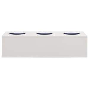 Boîte à fleurs en acier gris clair, de taille moyenne, durable, en acier revêtu - Product Image 3