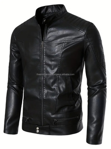 2024 hommes automne hiver vestes en cuir jeunesse à la mode confortable tissu de haute qualité nouveau Design prix de vente entier - Product Image 4