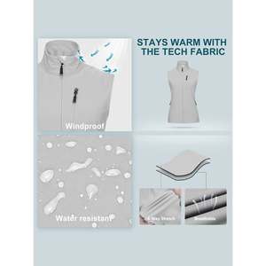 Chaleco Ajustado para Mujer, Moderno, Corte Entallado, Softshell, Calentador Corporal, Chaleco Deportivo de Alto Rendimiento, Sin Mangas - Product Image 4