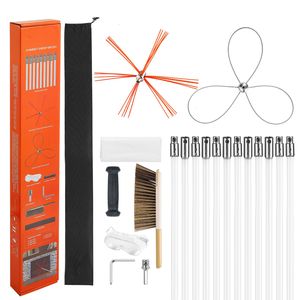 Kit de limpieza de chimeneas extensible de 39 pies con cabezales de cepillo dobles de cerdas, limpiador de chimeneas, accesorios para chimeneas y repuestos - Product Image 1