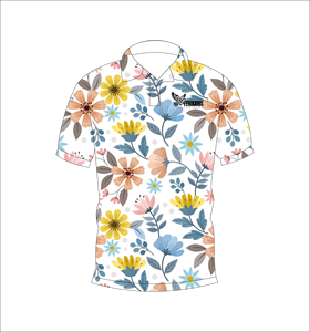 <b>Mens</b> Floral Print Polo <b>Shirt</b> Short Sleeve Casual Summer Golf Polo Lightweight <b>Collared</b> Fashion <b>Shirt</b> - Product Image 2