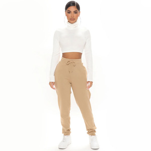 Pantalon de sport d'hiver pour femme, pantalon de survêtement en molleton épais, pantalon de jogging uni pour femme - Product Image 2