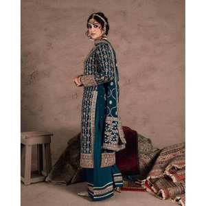 ชุดเสื้อและกางเกงดีไซเนอร์สำหรับผู้หญิงมี dupatta สำหรับสวมใส่ในงานปาร์ตี้ - Product Image 5