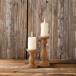 Candelabro de Madera Cónico Hecho a Mano de Primera Calidad ROSHAN HANDICRAFTS, Diseño Atractivo, Decoración de Mesa, Portavelas, Farol - Product Image 1