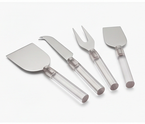 Stainless Steel <b>Cheese</b> <b>Knife</b> <b>Set</b> With Acrylic Handles Dishwasher Safe Tools For Serving Use Kitchenware And Camping Use - Product Image 1