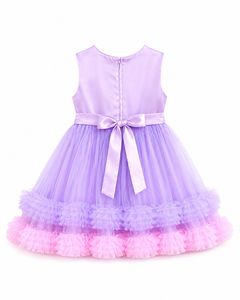 Vestido de Fiesta de Tul hasta la Rodilla para Niñas, Diseño de Princesa Sirena, Apliques de Conchas de Perla, Sin Mangas, ODM para Niños |   Boutique para Ocasiones de Cumpleaños - Product Image 2