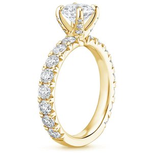 Bague élégante en or style diamant avec pierre étincelante, bague de fiançailles romantique pour femme - Product Image 2