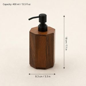 Ensemble d'organisateurs de salle de bain en bois avec porte-savon en résine, gobelet, plateau et porte-brosse à dents pour comptoir de salle de bain - Product Image 4