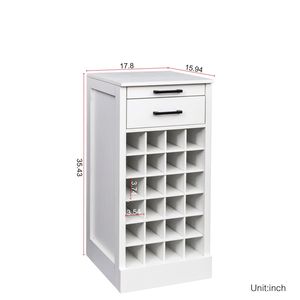Mueble Bar para 24 Botellas, Color Nogal Marrón, Mueble Modular para Almacenamiento de Botellas - Product Image 5