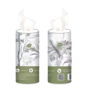 Mouchoirs en papier 2 plis en pulpe recyclée EcoTurtles Exploration avec logo personnalisé, tube portable pour voiture et voyage, pour usage au bureau et à l'hôtel - Product Image 1