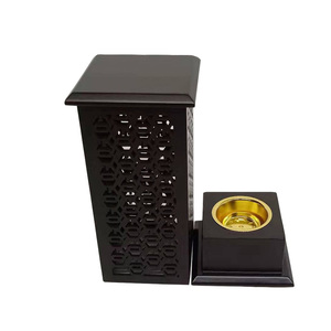 Luxury Wooden Incense Burner Mubkhar Arabian Bakhoor Burner Metal <b>Oud</b> Burner Charcoal Aroma <b>Diffuser</b> Home Decor Gift Mubkhar Set - Product Image 4
