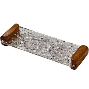 Plateau de bain extensible en acrylique transparent élégant, léger et multifonctionnel, pour salle de bain de mariage, avec un design moderne - Product Image 6