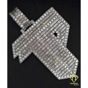 Collier Hip Hop personnalisé avec pendentif flèche serti de pierres pour hommes et femmes, pendentif de luxe en forme de flèche, bijoux de mode brillants, vente en gros - Product Image 4