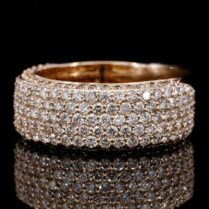 Anillos de Diamantes Moissanite VVS con Certificado IGI, Chapados en Oro Rosa, Estilo Hip Hop, Anillos Finos de Diamantes de Calidad VVS para Unisex - Product Image 5