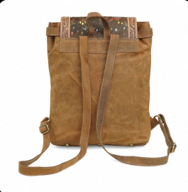 Mochila Sierra Loomed de lana y cuero repujado con calidad y diseño premium - Product Image 4