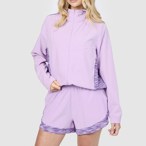 Veste coupe-vent légère de haute qualité pour femme, veste de sport en nylon à fermeture éclair intégrale, ensemble de survêtement 3 pièces pour femme, automne - Product Image 3