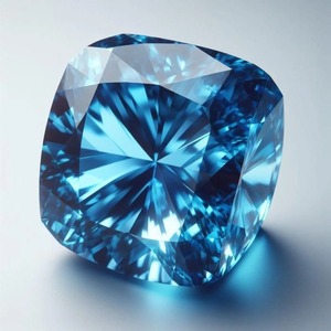 Vente en gros de diamants de laboratoire CVD certifiés IGI, taille carrée coussin 3 carats, bleu VS1, 3EX, bijoux fins, bague de fiançailles, fournisseur de diamants - Product Image 2