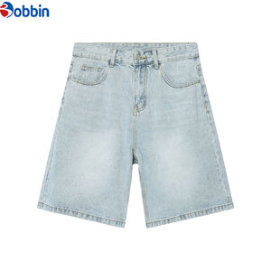 Pantalones Cortos de Mezclilla para Hombre, con Cierre y Botones, Estilo Retro, Holgados, de Media Pierna, para Exteriores, Moda Casual - Product Image 4