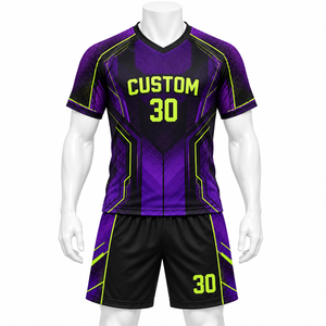 Uniformes de Fútbol Personalizados, Camisetas y Pantalones Cortos Hechos a Medida para Hombres Adultos, 100% Poliéster de Secado Rápido, con Cualquier Nombre, Número y Logotipo - Product Image 2