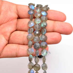 Cuentas facetadas de labradorita AAA+ de 10 mm, cuentas sueltas de labradorita natural de alto brillo, piedras semipreciosas para joyería. - Product Image 6