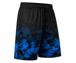 Shorts de bain athlétiques pour hommes à séchage rapide et respirants, taille mi-haute avec cordon de serrage et fermetures éclair, 100 % polyester, pour la plage - Product Image 2
