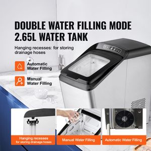 "30lbs Portable <b>Ice</b> <b>Maker</b> 24Hrs <b>Ice</b> Output Auto Cleaning Square <b>Ice</b> Shape Car Application" - Product Image 4