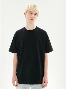 Oversized <b>White</b> Cotton T-<b>Shirt</b> Short Sleeve O-Neck Casual Plain Jersey Men's Solid Color Unisex Fit Regular Length - Product Image 4