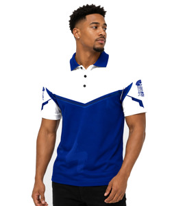Polo pour homme à blocs de couleur, manches courtes, tricoté, col boutonné, logo personnalisé, vêtements d'été - Product Image 1
