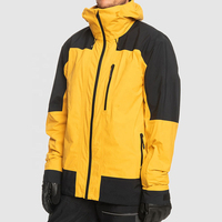 Blouson bomber à capuche pour homme, jaune et noir, en toile imperméable, coupe classique, décontracté, pour l'hiver