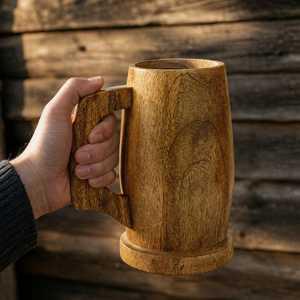 Offre Spéciale : Tasse en Bois Naturel Personnalisable avec Logo, Tasse à Thé Créative et Chope à Bière, Verre à Boire Quotidien - Product Image 3