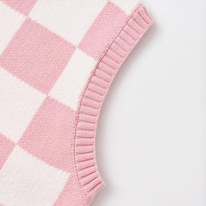 Suéter Tradicional Transpirable con Cuello en V, Sin Mangas, Suéter de Punto a Rayas, Cárdigan con Botones para Miembros del Club - Product Image 5