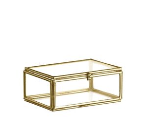 ตู้โชว์กระจกโชว์ผลงานโบราณแปรงทองเหลืองและกระจกแสดงกล่อง - Product Image 4