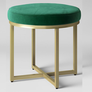 Tabouret ottoman de qualité export, personnalisé, en tissu de coton brodé, style formel, utilisable toute l'année, couleur rouge - Product Image 6