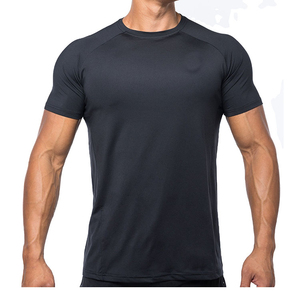 T-shirts de fitness 100 % coton, légers, à séchage rapide, respirants, anti-boulochage, tendance, unis, coupe ajustée, pour la gym – Vente chaude - Product Image 1